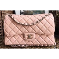 Chanel Caviar Leather Jumbo Classic Flap Bag A1113 Cherry Pink