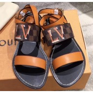 Louis Vuitton Passenger Flat Sandals Khaki 2020