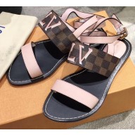 Louis Vuitton Passenger Flat Sandals Light Pink 2020