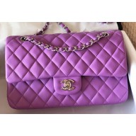 Chanel Lambskin Medium Classic Flap Bag A1112 Mauve