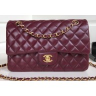 Chanel Lambskin Medium Classic Flap Bag A1112 Burgundy