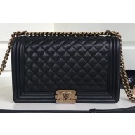 Chanel Lambskin Boy Flap New Medium Bag Black/Gold