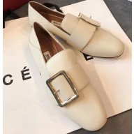 Bally Janelle Leather Flats Slippers Loafers White