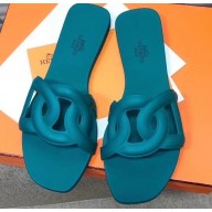 Hermes Aloha Rubber Slipper Sandals Green