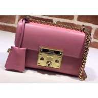 Gucci Padlock Small Shoulder Bag 409487 Leather Pink