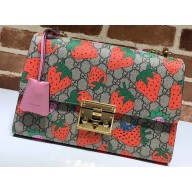 Gucci Padlock Medium Shoulder Bag 409486 GG Strawberry