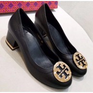 Tory Burch Heel 5cm Minnie Pumps Black/Gold