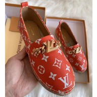 Louis Vuitton Monogram Chain LV Twist Espadrilles Red 2020