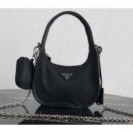 Prada Re-Edition 1995 Nylon Mini Hobo Bag 1BC114 Black 2020