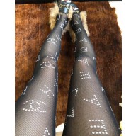 Chanel Logo Pantyhose Tights 05
