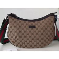 Gucci GG Canvas Messenger Bag 181092 Coffee