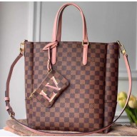 Louis Vuitton Damier Ebene Canvas Belmont MM Bag Pink 2020