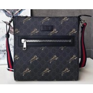 Gucci GG Black Messenger Bag 474137 Tiger Print