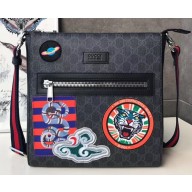 Gucci GG Black Messenger Bag 474137 Print