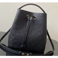 Louis Vuitton Monogram Empreinte NéoNoé MM Bucket Bag M45256 Black 2020