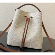 Louis Vuitton Monogram Empreinte NéoNoé MM Bucket Bag M45307 Creme 2020