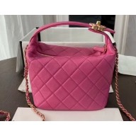 Chanel Quilted Large Hobo Clutch Bag AS1747 Dark Pink 2020