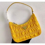 Prada Nylon and Saffiano Leather Mini Bag 1NE204 Yellow 2020