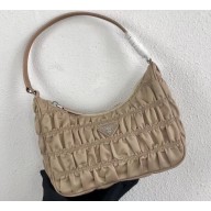 Prada Nylon and Saffiano Leather Mini Bag 1NE204 Beige 2020