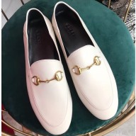 Gucci Women's Horsebit Loafer Leather White/Black