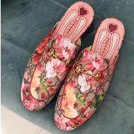 Gucci Women's Princetown Horsebit Slipper Blooms Print Red
