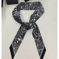 Chanel Silk Twill Slim Bandeau Scarf 4.5x120cm 09 2020