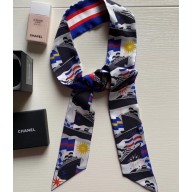 Chanel Silk Twill Slim Bandeau Scarf 4.5x120cm 02 2020