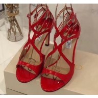 Jimmy Choo Heel 10cm LANG/LANCE Sandals Patent Red 2020