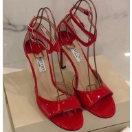 Jimmy Choo Heel 10cm EMSY Sandals Patent Red 2020
