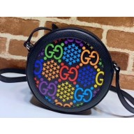Gucci GG Psychedelic Round Shoulder Bag 603938 Black 2020