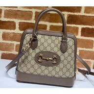 Gucci 1955 Horsebit Small Top Handle Bag 621220 GG Canvas Brown 2020
