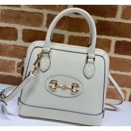 Gucci 1955 Horsebit Small Top Handle Bag 621220 Leather White 2020