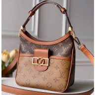 Louis Vuitton Monogram Reverse Canvas Dauphine Mini Hobo Bag M44395 2020