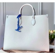 Louis Vuitton Epi Leather Onthego GM Tote Bag White 2020