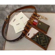 Fendi Multi-accessory Leather Belt Bag Canvas Brown 2020