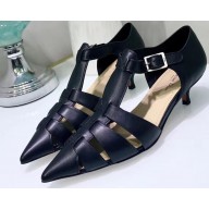 Dior Sauvage Heel 3.5cm Calfskin Pumps Black 2020