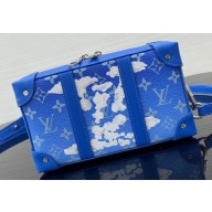 Louis Vuitton Sky Blue and Cloud White Soft Trunk Box Bag 2020
