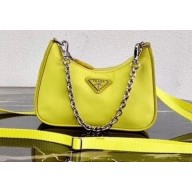 Prada Re-Edition Nylon Mini Shoulder Bag 1TT122 Yellow 2020