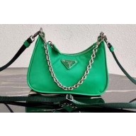 Prada Re-Edition Nylon Mini Shoulder Bag 1TT122 Green 2020