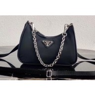 Prada Re-Edition Nylon Mini Shoulder Bag 1TT122 Black 2020
