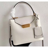 Prada Saffiano Leather Tote Bag 1BN012 White 2020
