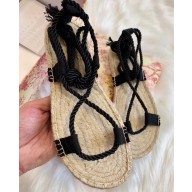 Dior Diorexpress Woven and Embroidered Cotton Espadrilles Sandals Black 2020