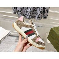 Gucci Women's Screener GG trainer canvas beige 01 2024