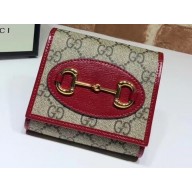 Gucci 1955 Horsebit Small Wallet 621891 GG Canvas Red 2020