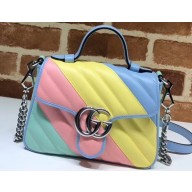 Gucci Leather GG Marmont Mini Top Handle Bag 547260/583571 Multicolored Pastel 2020