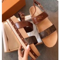 Louis Vuitton Monogram Sandals Brown 2020