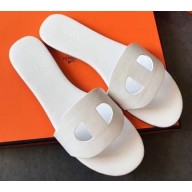 Hermes Lisboa Slipper Sandals White
