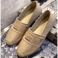Dior Granville Oblique Embroidered Cotton Espadrilles Nude 2020