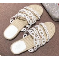 Hermes Ancone Espadrilles Slipper Sandals White 2020