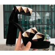 Hermes Heel 12cm Platform 2.5cm Aretha Sandals Black 2020